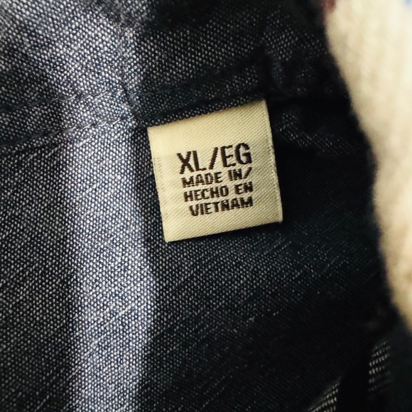 Weatherproof Vintage Men's Plaid Flannel Button Down Shirt XL/EG Blue Black - Picture 5 of 11